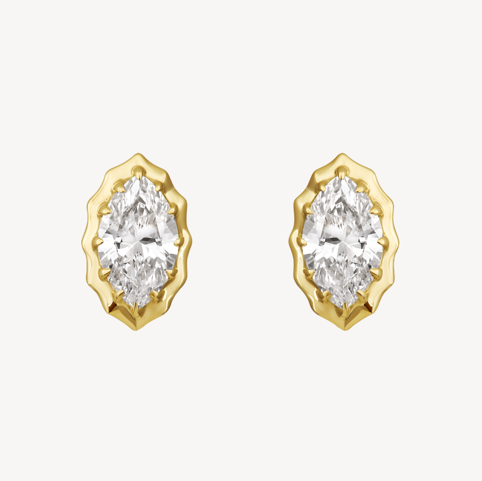 Marquise Bezel Studs