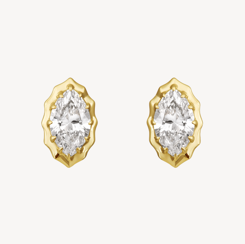 Marquise Bezel Studs