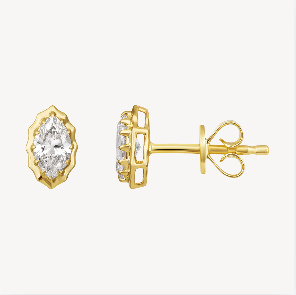 Marquise Bezel Studs