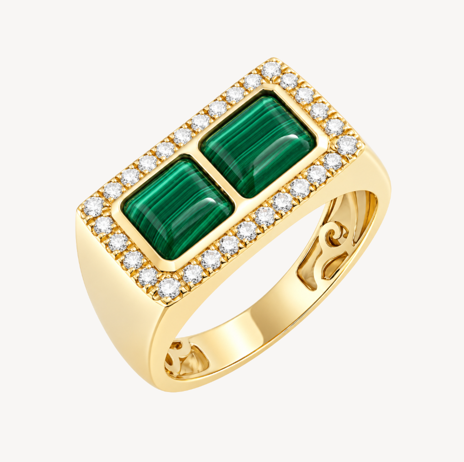 Tula Malachite Ring