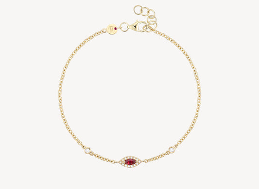 Delphine Diamond Ruby Bracelet