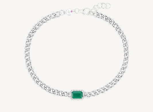 Rectangle Emerald Bracelet