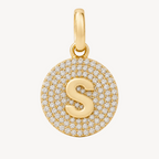 Pave "S" Initial Pendant