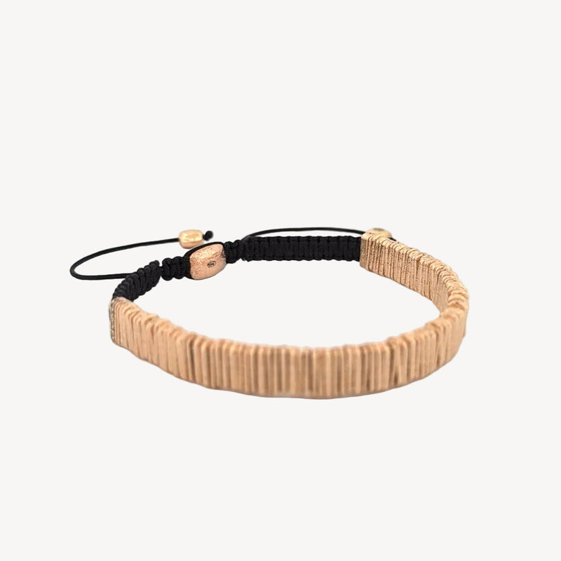 Men's Macrame & Gold Bracelet