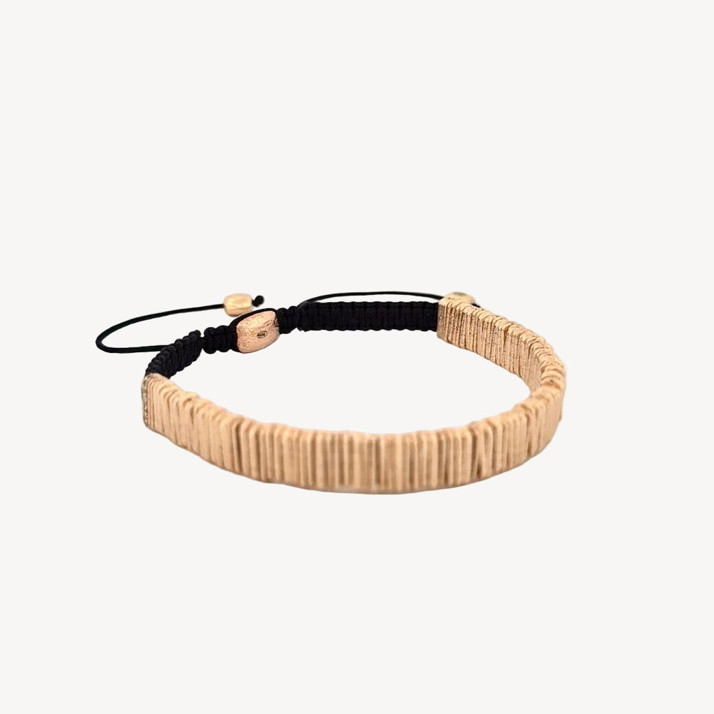 Men's Macrame & Gold Bracelet