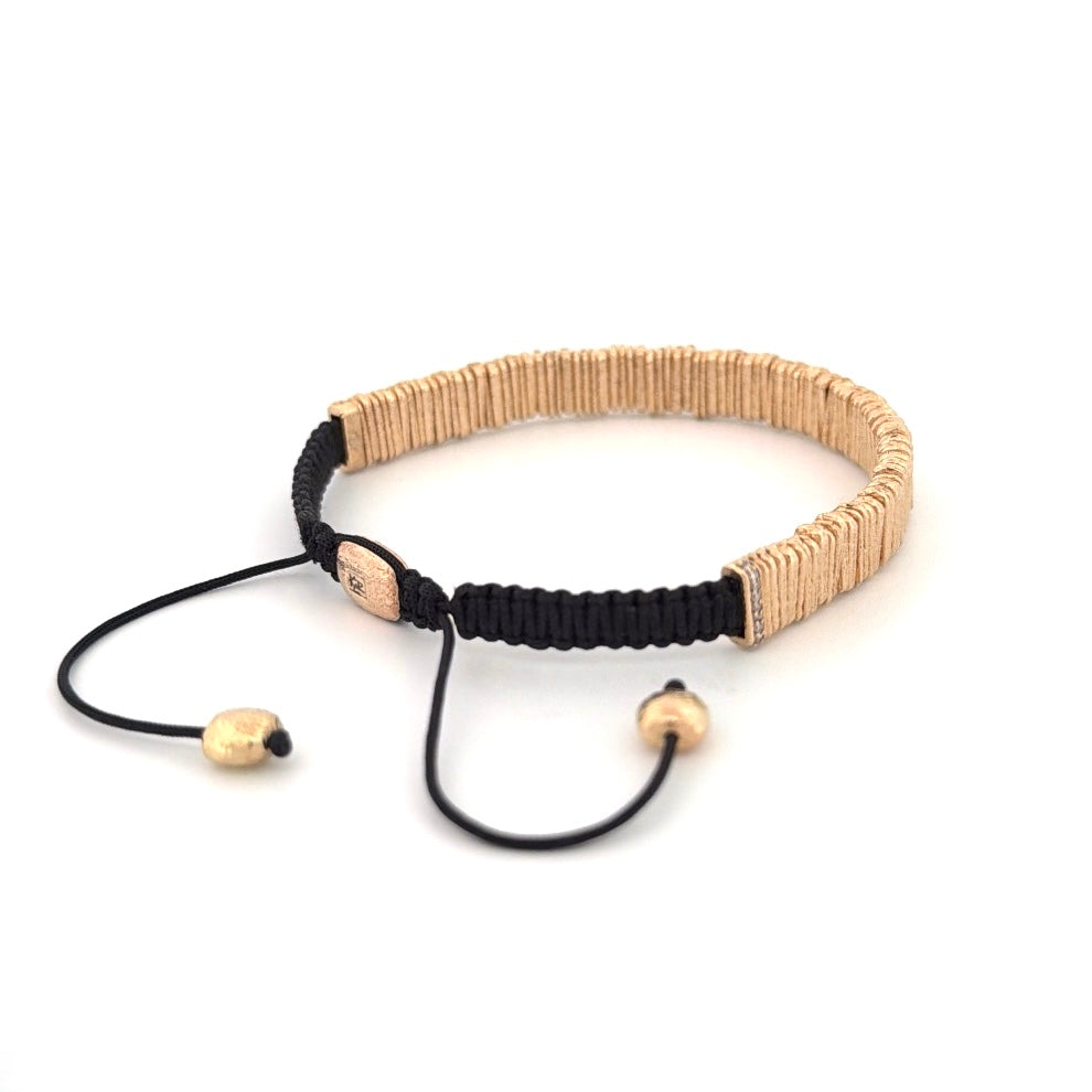 Men's Macrame & Gold Bracelet