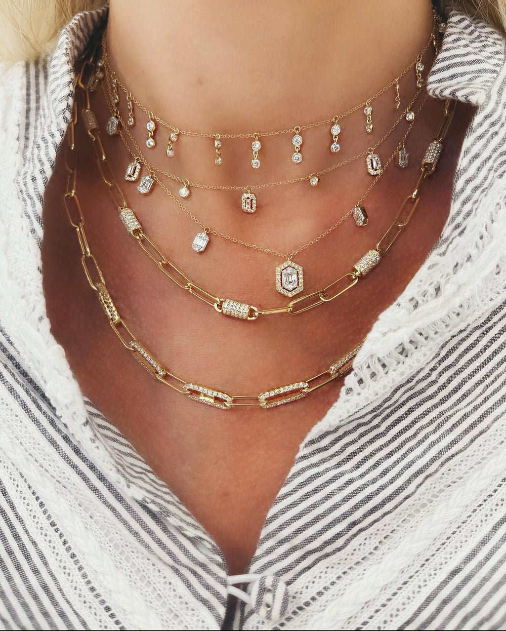 Diamonds in the Link Necklace